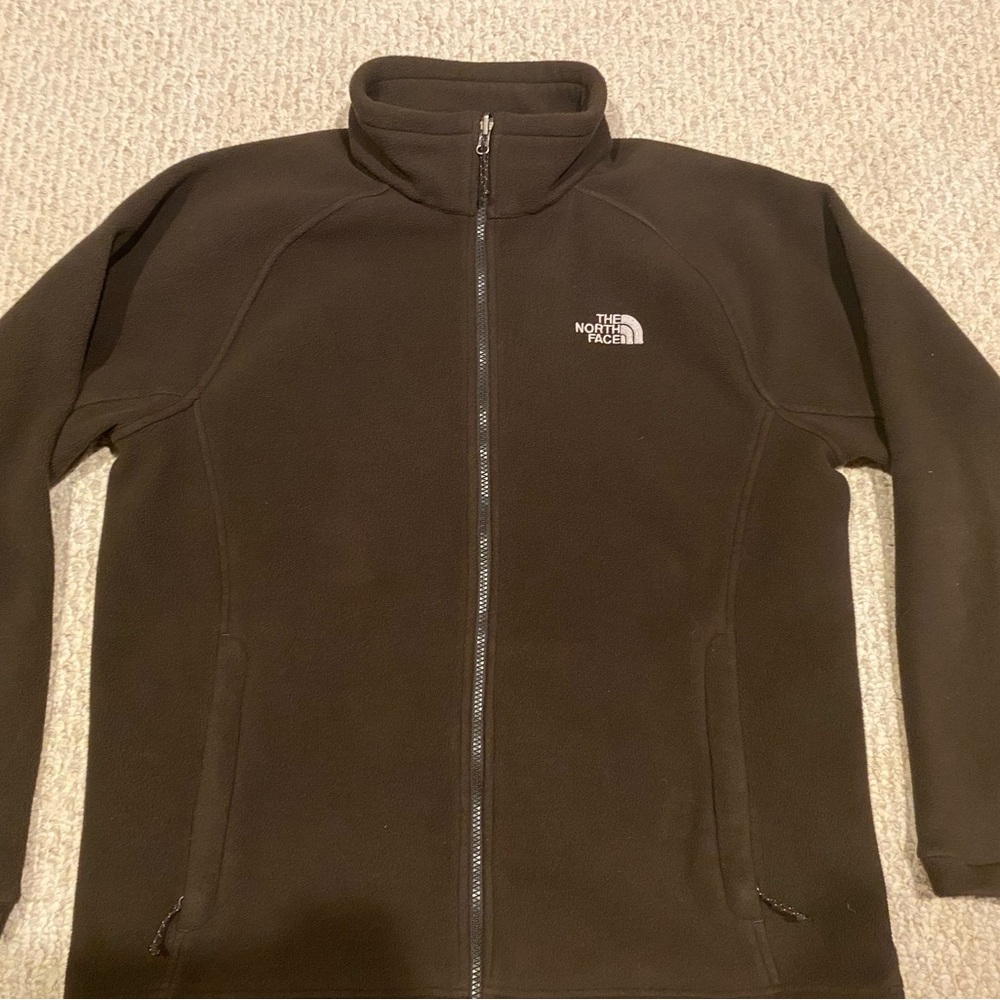The North Face Brown Fleece Zip Up Coat Jacket